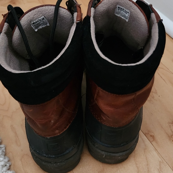 Sperry Brown Leather & Black Rubber Duck Boots main image 2